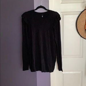 Agnes and Dora black ruffled sweater